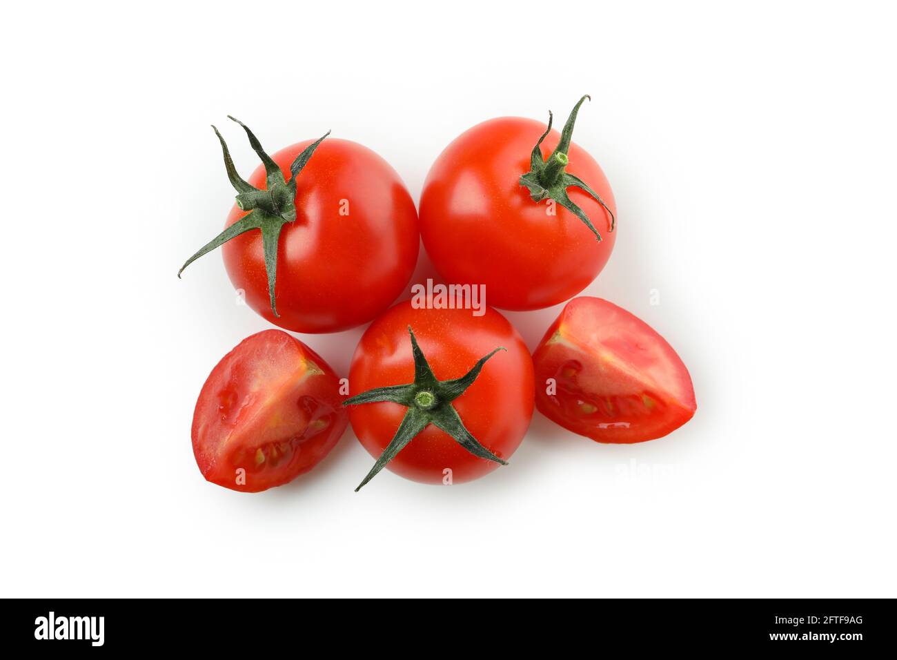 Fresh cherry tomatoes isolated on white background Stock Photo - Alamy