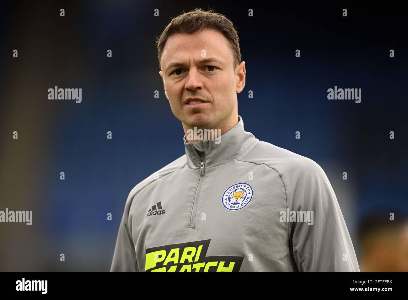 File photo dated 26-12-2020 of Leicester City's Jonny Evans ahead of the Premier League match at the King Power Stadium, Leicester. Issue date: Friday May 21, 2021. Stock Photo
