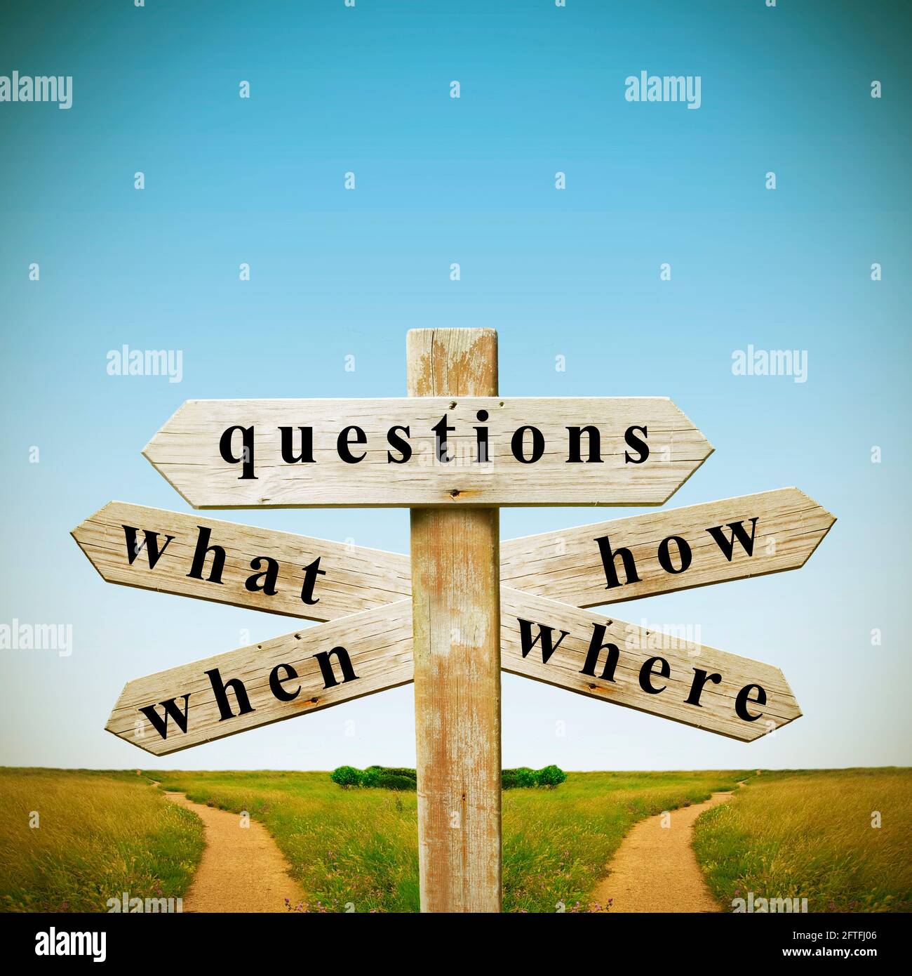 questions and answers Stock Photo