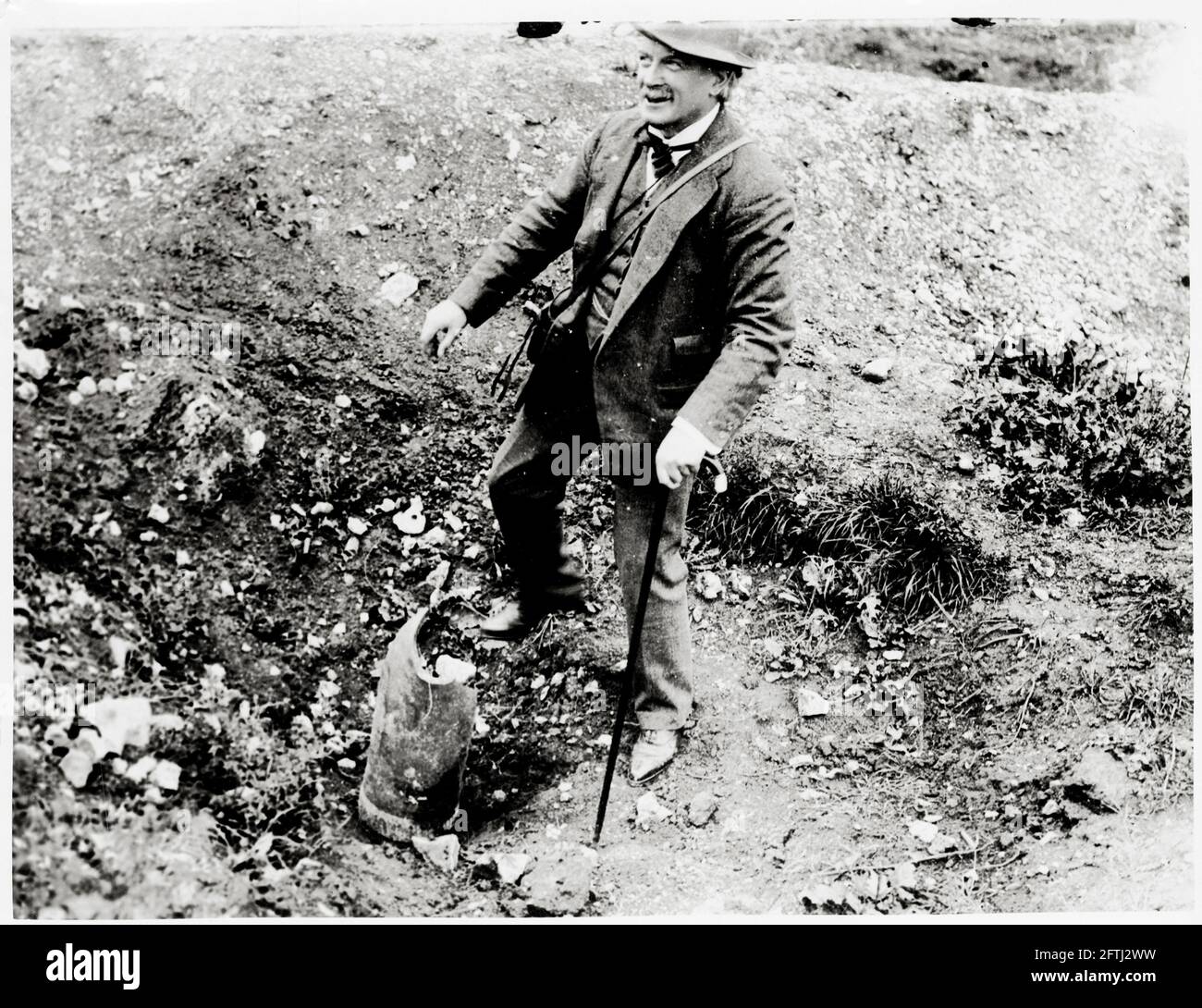 World War One, WWI, Western Front - David Lloyd George on the field Stock Photo