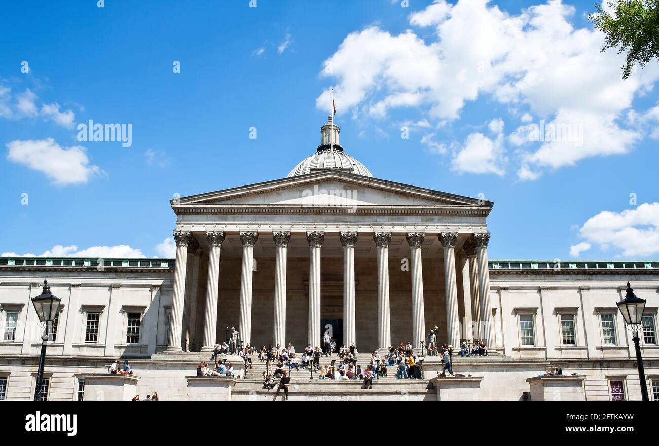 The main Building of University College London, one of the top research universities of the world, also called Wilkins Building Stock Photo