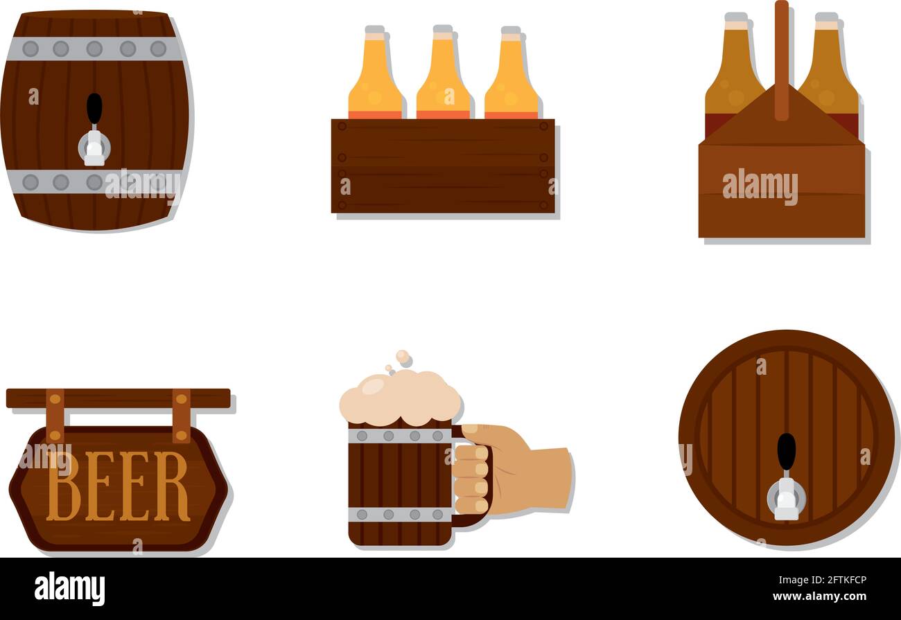 Isolated set of beer icons Vector illustration Stock Vector Image & Art ...