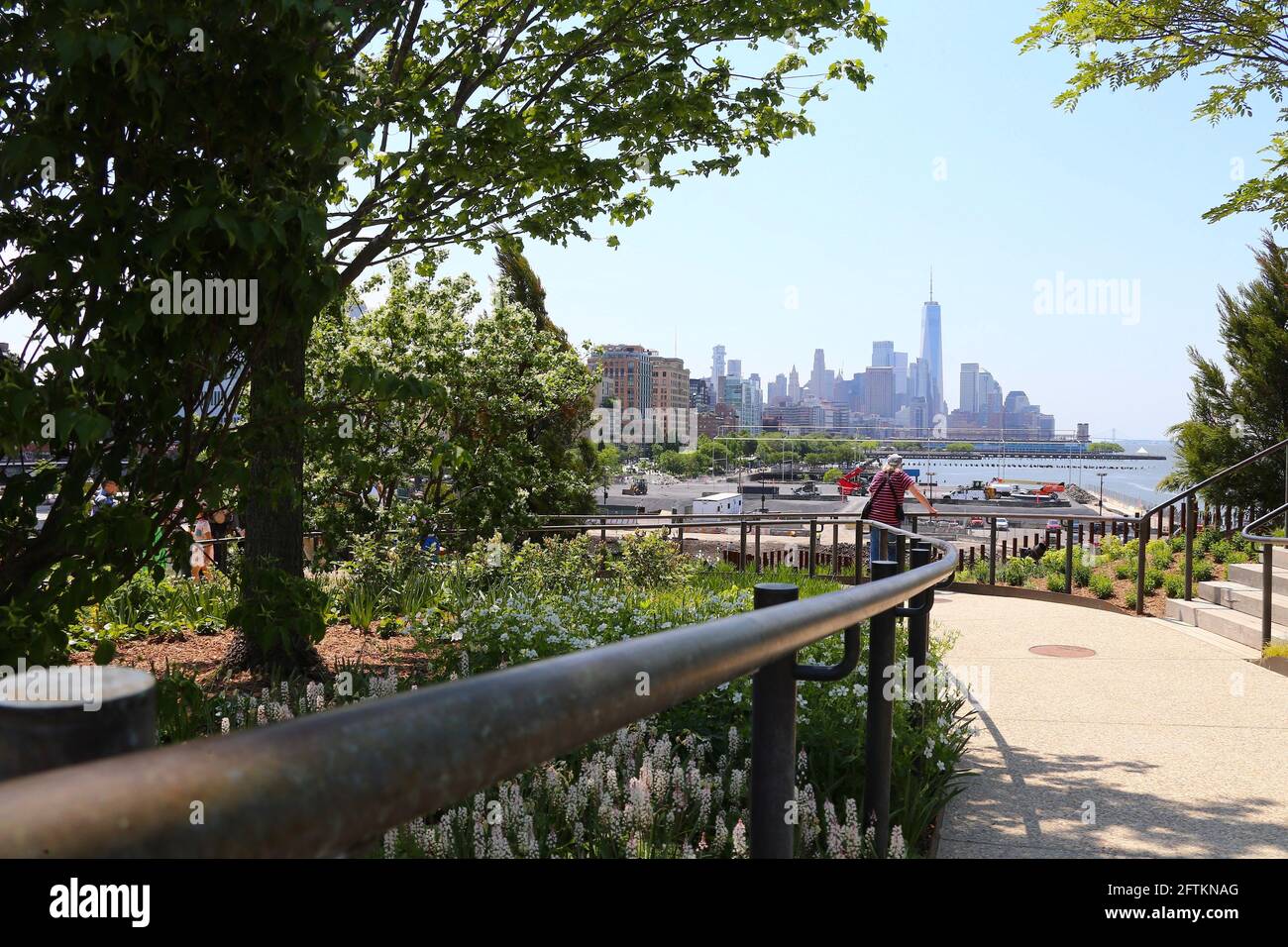 New NYC park 'Little Island' opens on the Husdon River Park created by Barry Diller and Diane Von Furstenberg for $260 Million in New York, NY on May 21, 2021.Photo by Charles Guerin/ABACAPRESS.COM Stock Photo