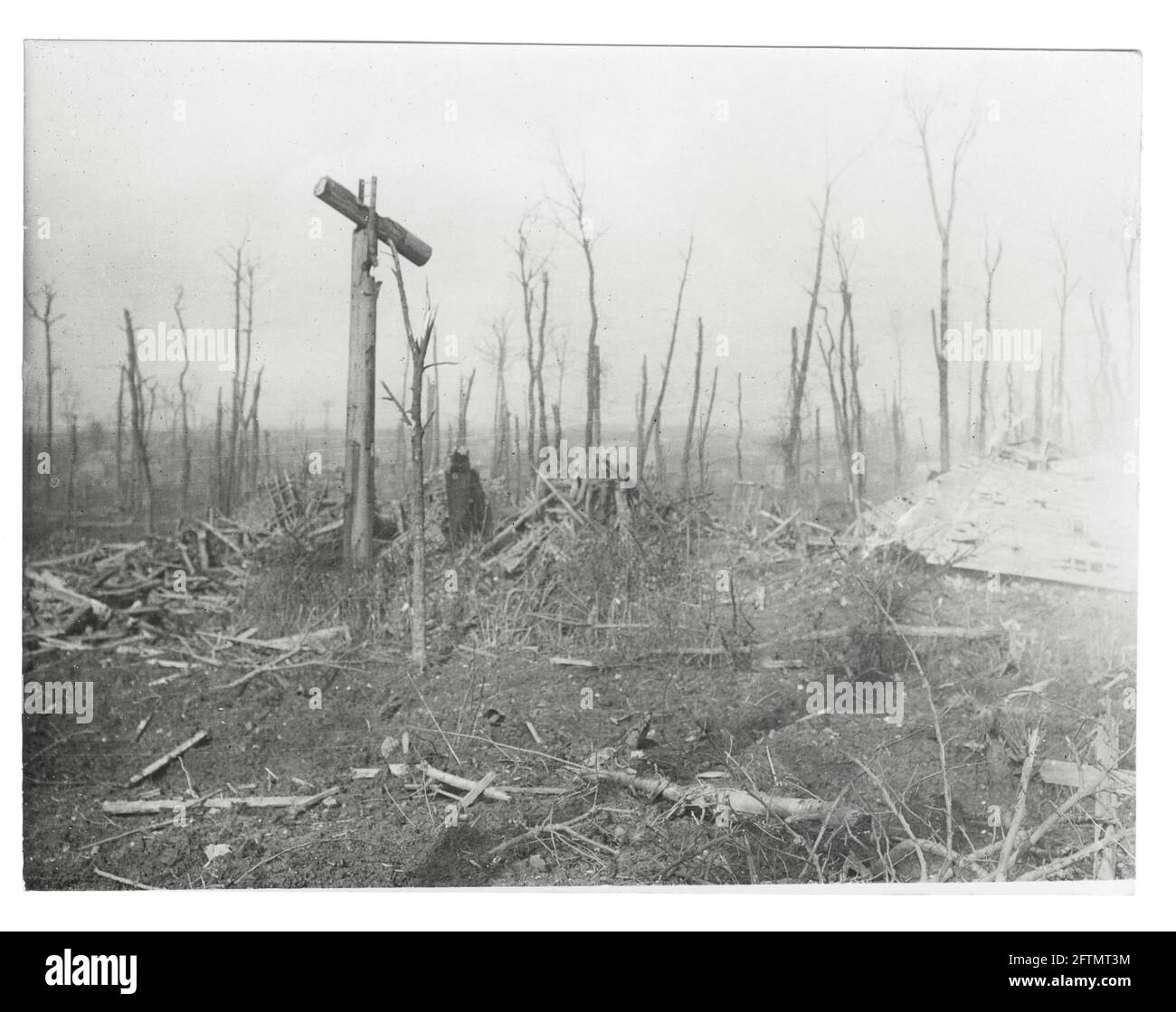 World War One, WWI, Western Front - Destruction in Le Barque, Baupaume, Pas-de-Calais Department, Hauts-de-France, France Stock Photo