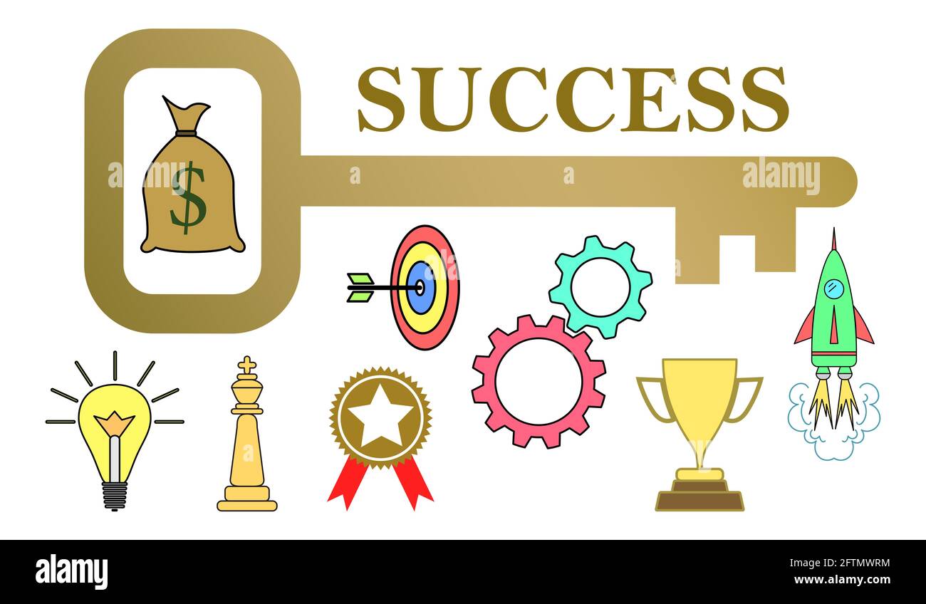 Illustration of a business success concept Stock Photo - Alamy