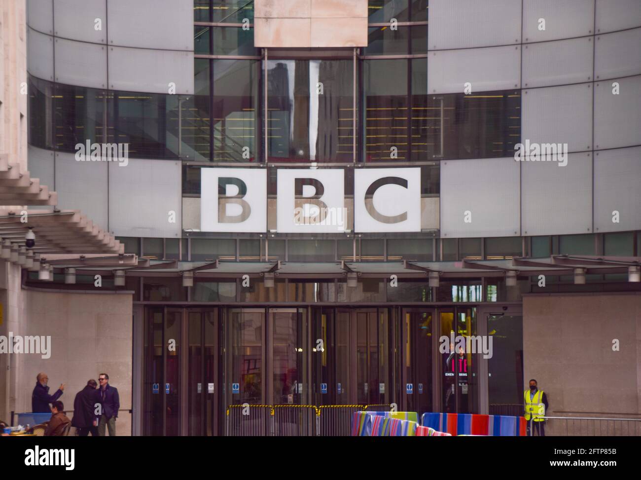 London, UK. 21st May, 2021. Exterior view of Broadcasting House, the ...