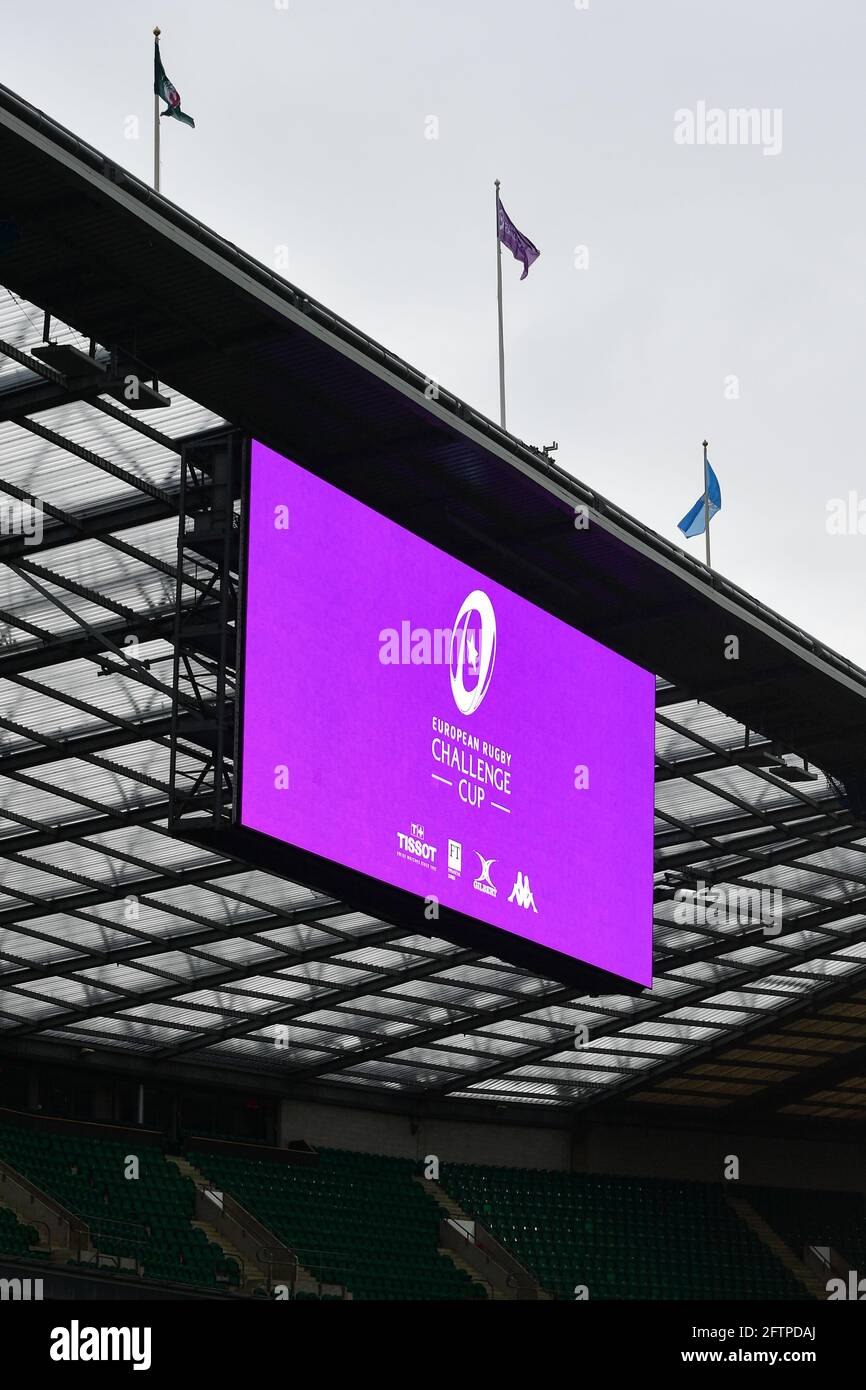 Twickenham Stadium, England, UK. 21st May, 2021. A detail on the main