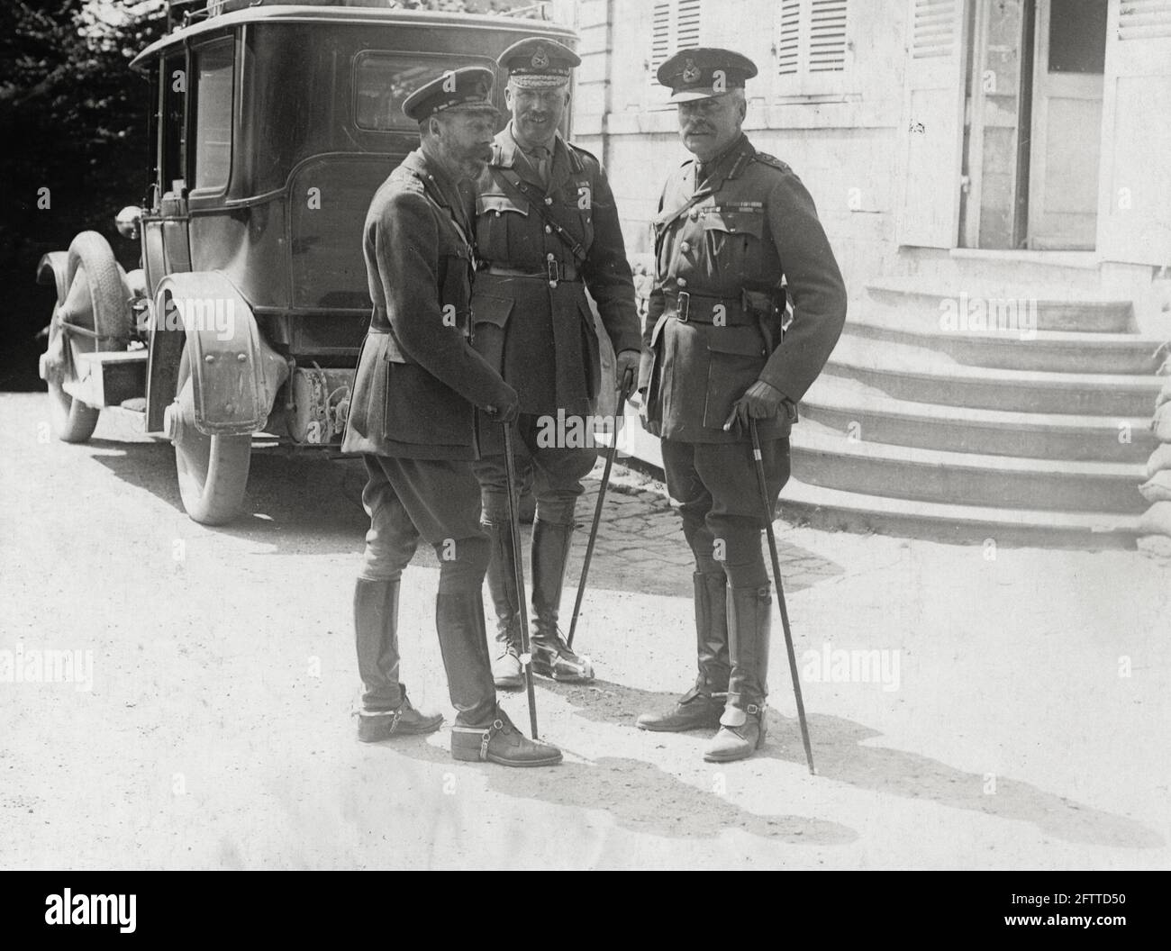 World War One, WWI, Western Front - King George V with Sir Douglas Haig ...