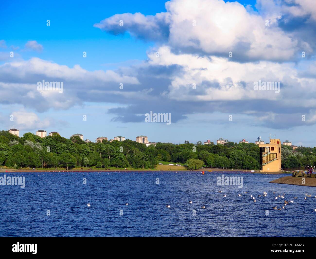 National Rowing Centre Strathclyde Park observation tower Stock Photo