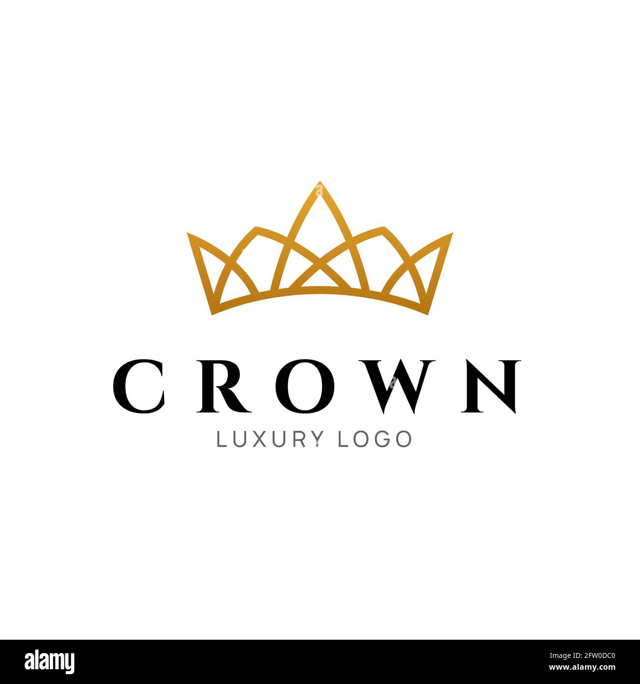 Crown logo king vector royal icon. Queen logotype symbol luxury design Stock Vector