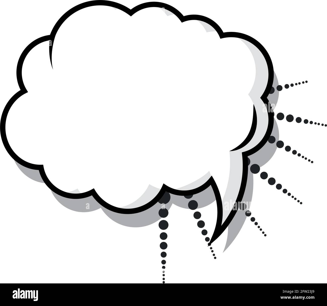 Isolated comic speech Chat bubble Cartoon Vector illustration Stock ...