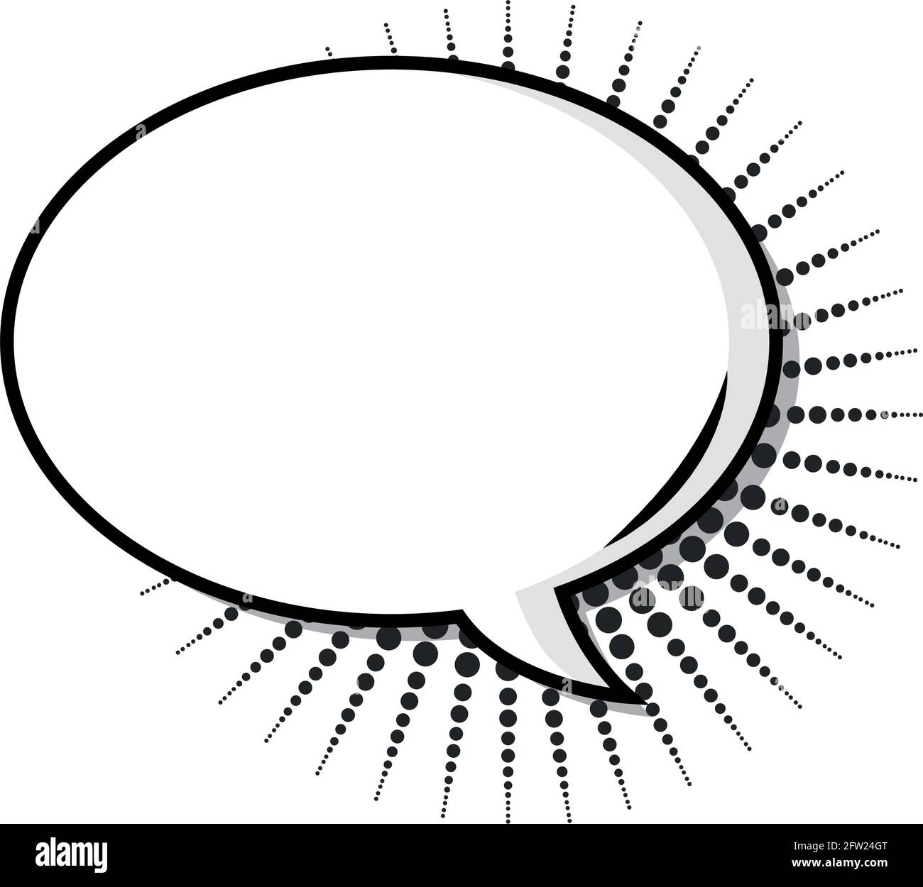 Isolated comic speech Chat bubble Cartoon Vector illustration Stock ...