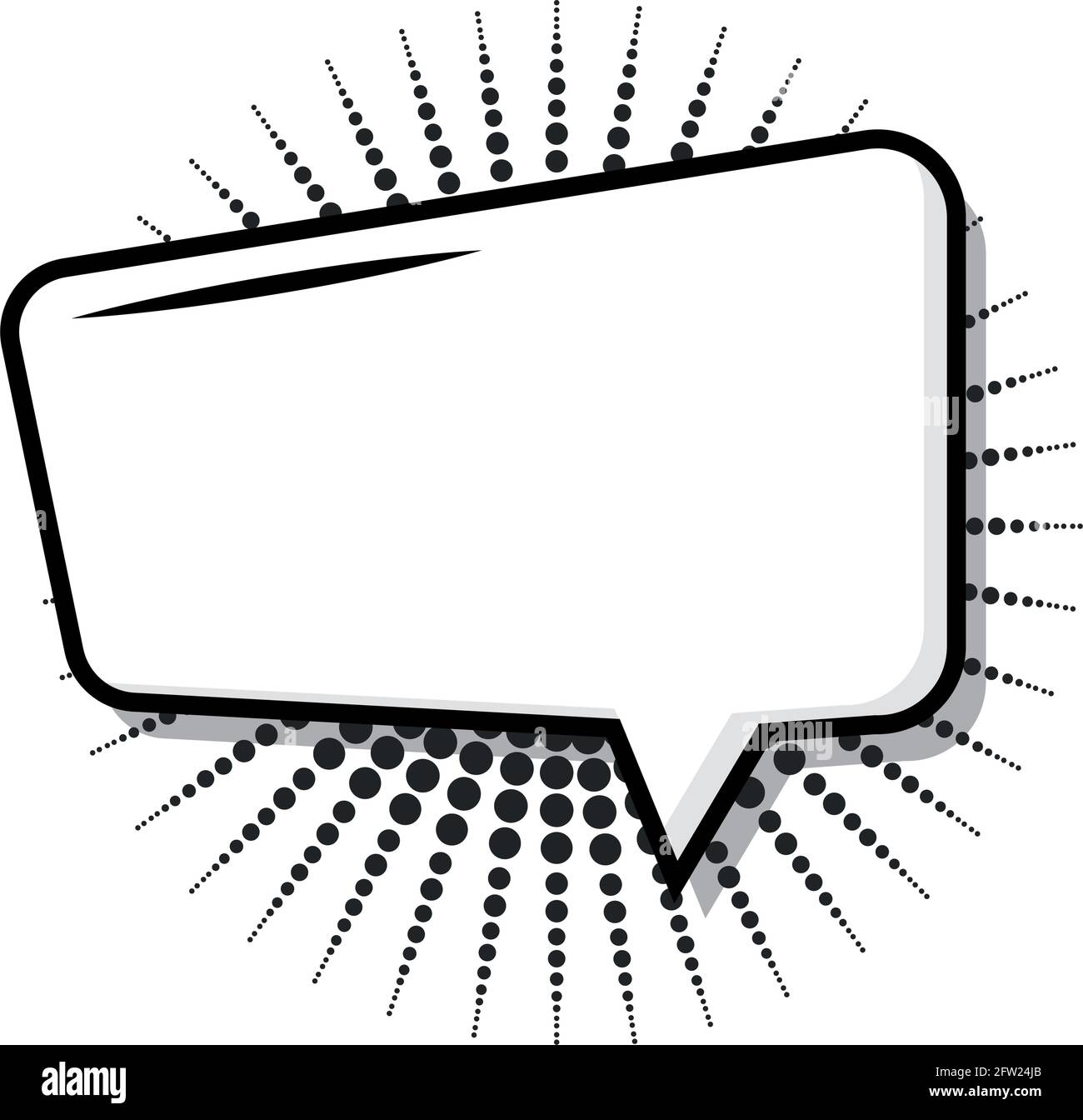 Isolated comic speech Chat bubble Cartoon Vector illustration Stock Vector