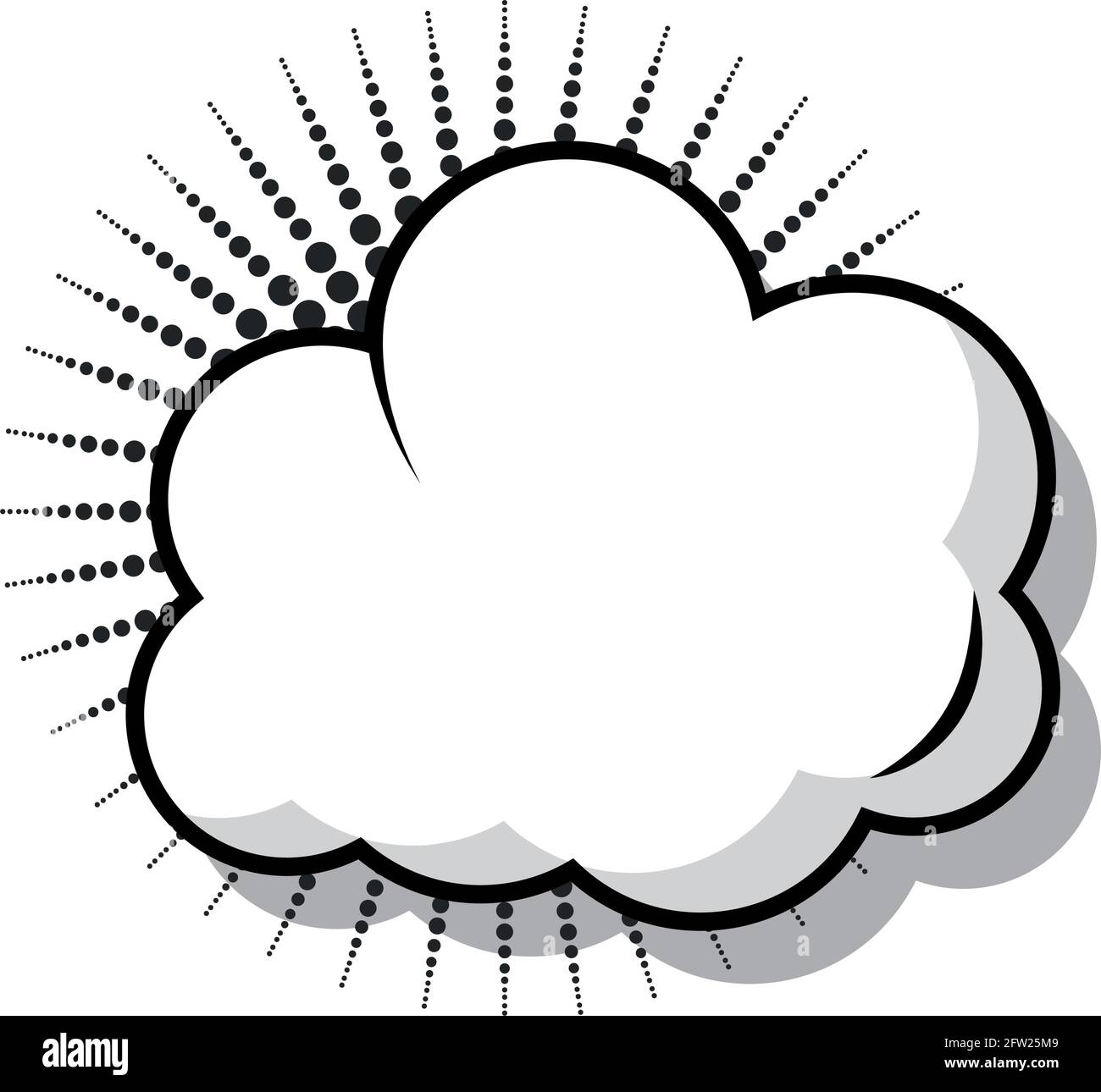 Isolated comic speech Chat bubble Cartoon Vector illustration Stock ...