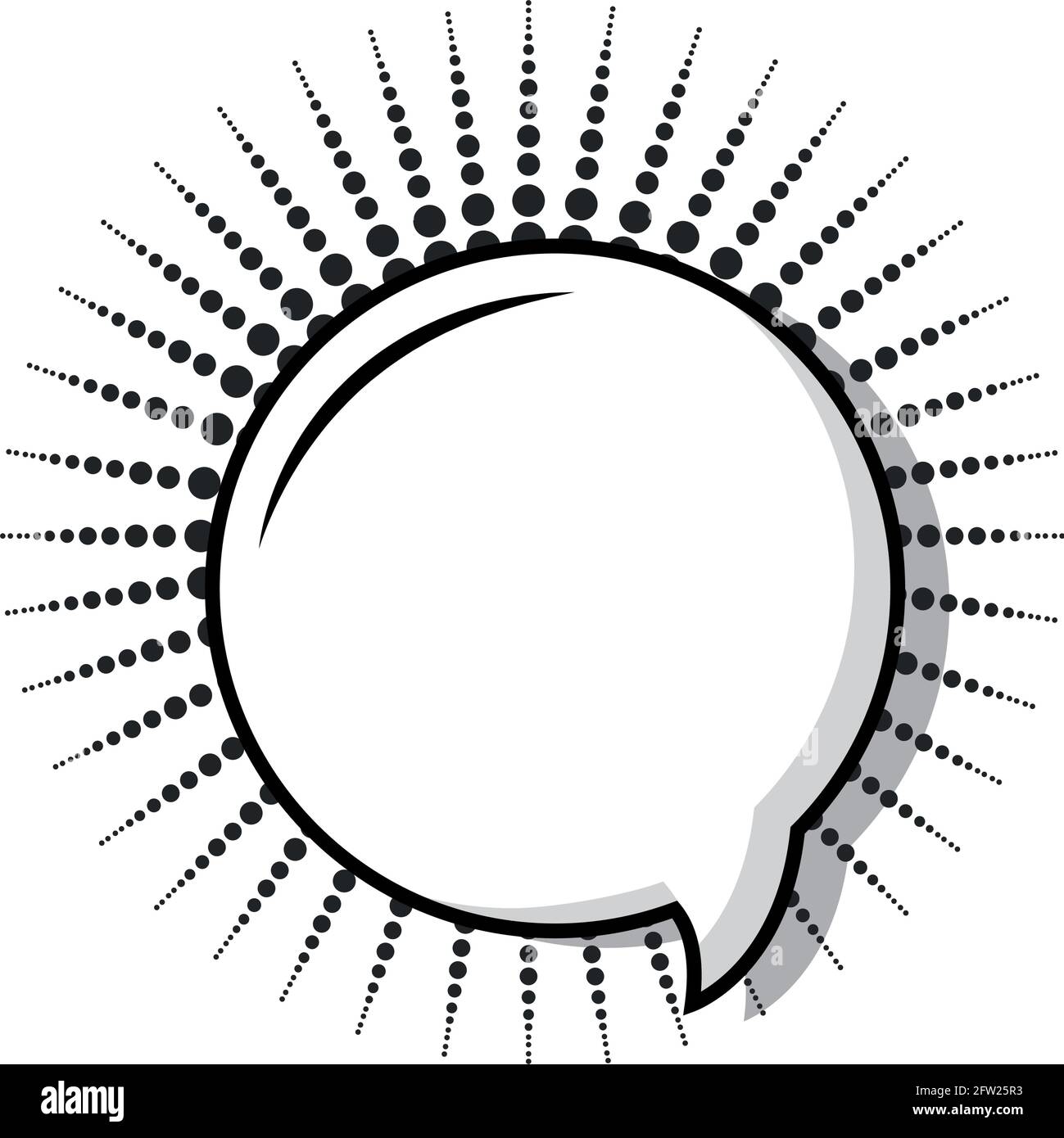 Isolated comic speech Chat bubble Cartoon Vector illustration Stock ...