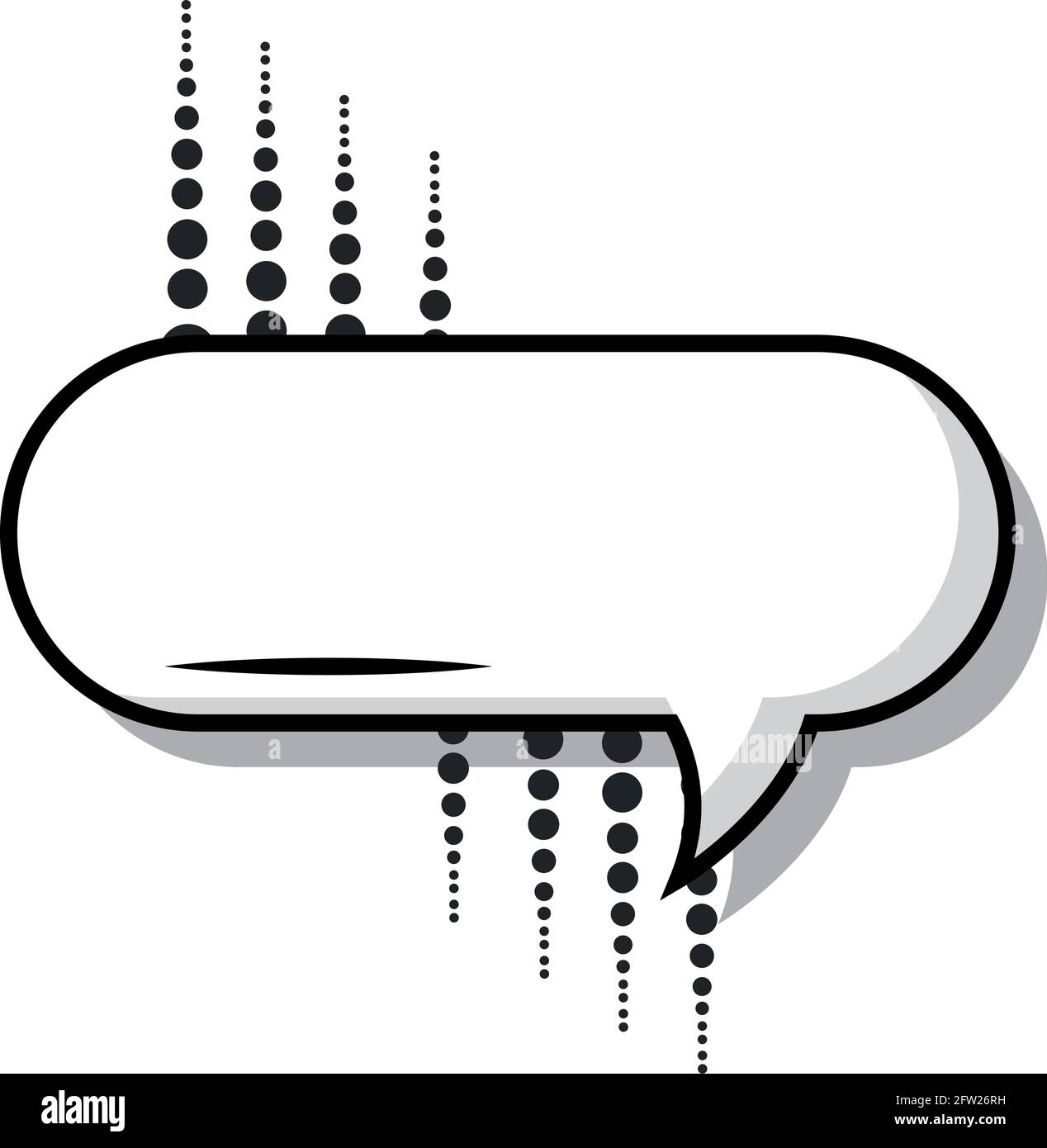 Isolated comic speech Chat bubble Cartoon Vector illustration Stock ...