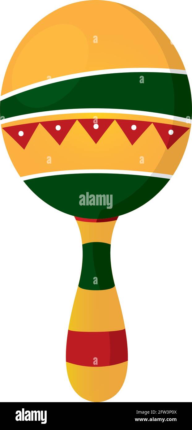 Isolated traditional decorated mexican maraca Vector illustration Stock Vector