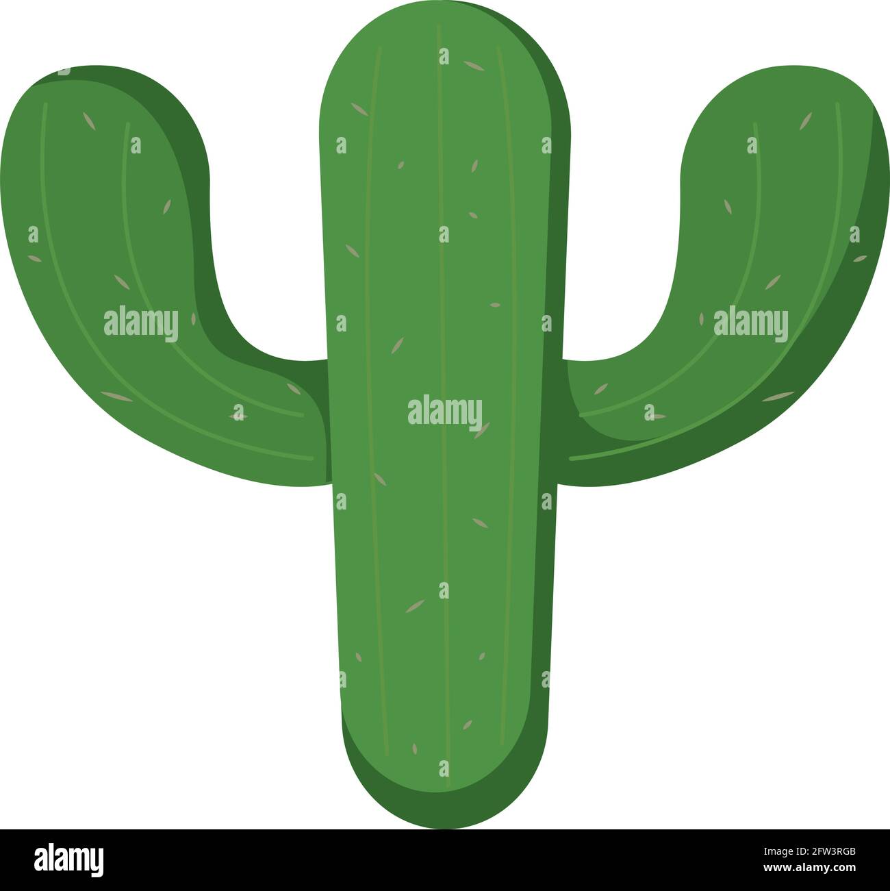 Isolated green cactus icon Desert plant Vector Stock Vector