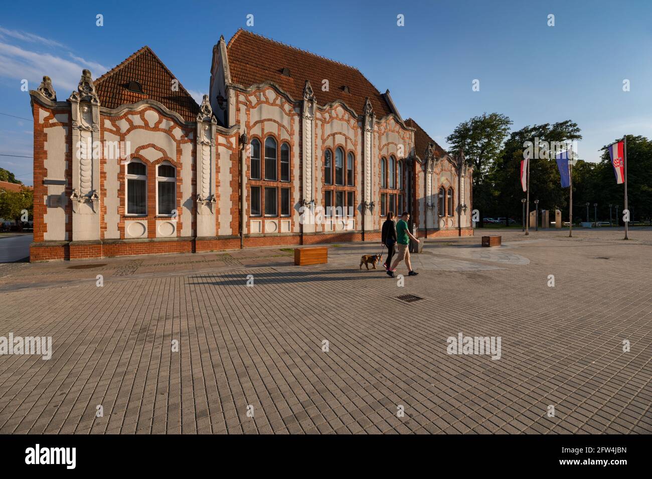 Central square in old town Cakovec, Medimurje, Croatia Stock Photo