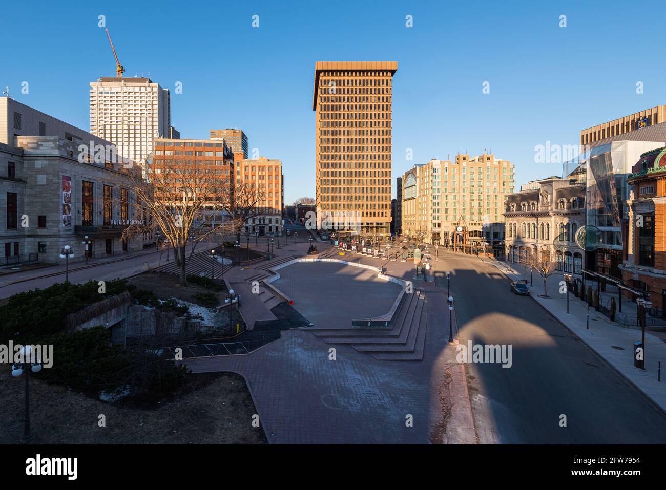 The Youville place with the Palais Montcalm and the Diamant theater in ...
