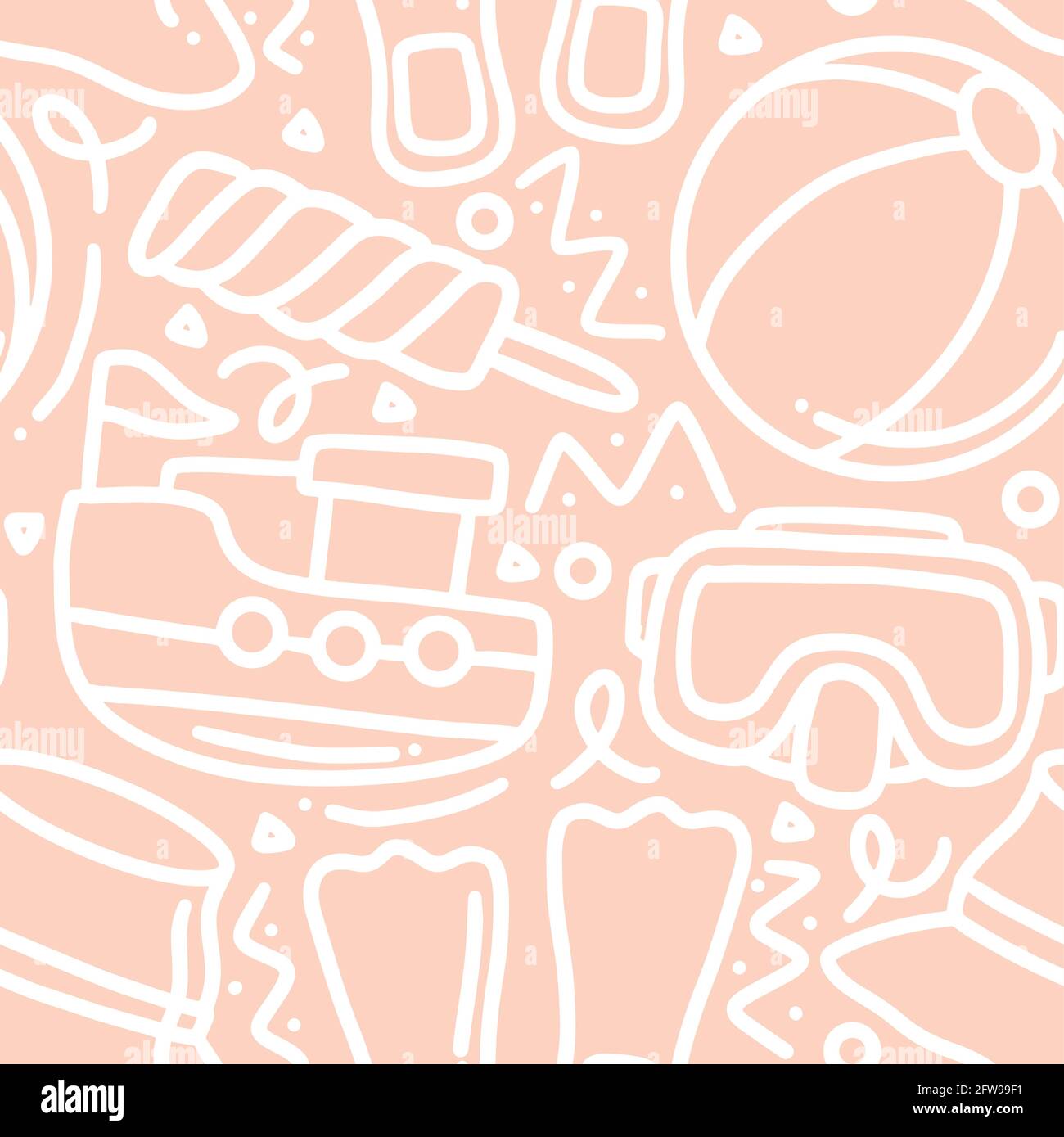 doodle set of sea holiday hand drawing Stock Vector Image & Art - Alamy
