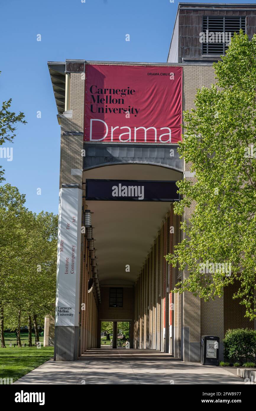 Pittsburgh Pennsylvania, USA-May 13, 2021: Purnell Center for the Arts Building, Carnegie Mellon University Stock Photo