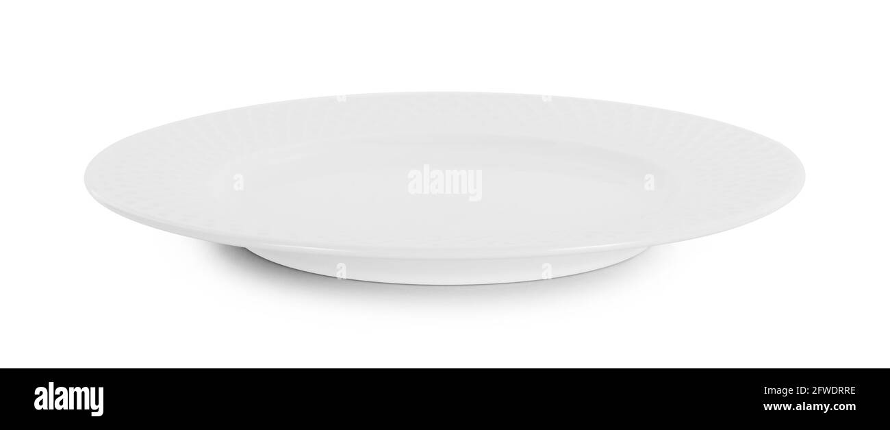 white plate isolated on white background Stock Photo - Alamy