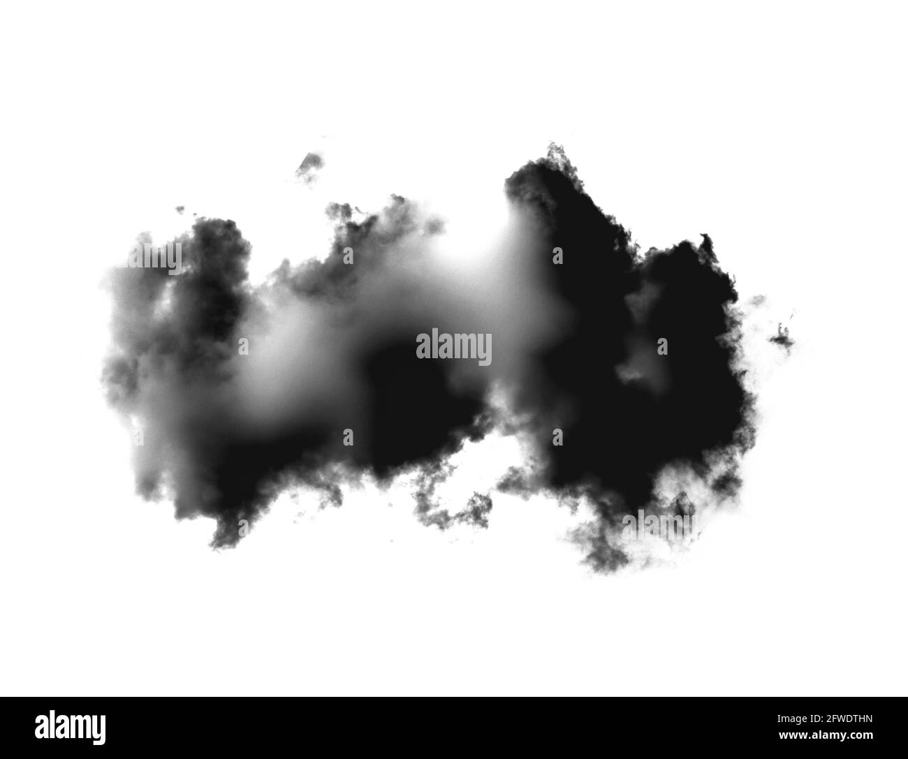 Black cloud isolated on white background Stock Photo - Alamy