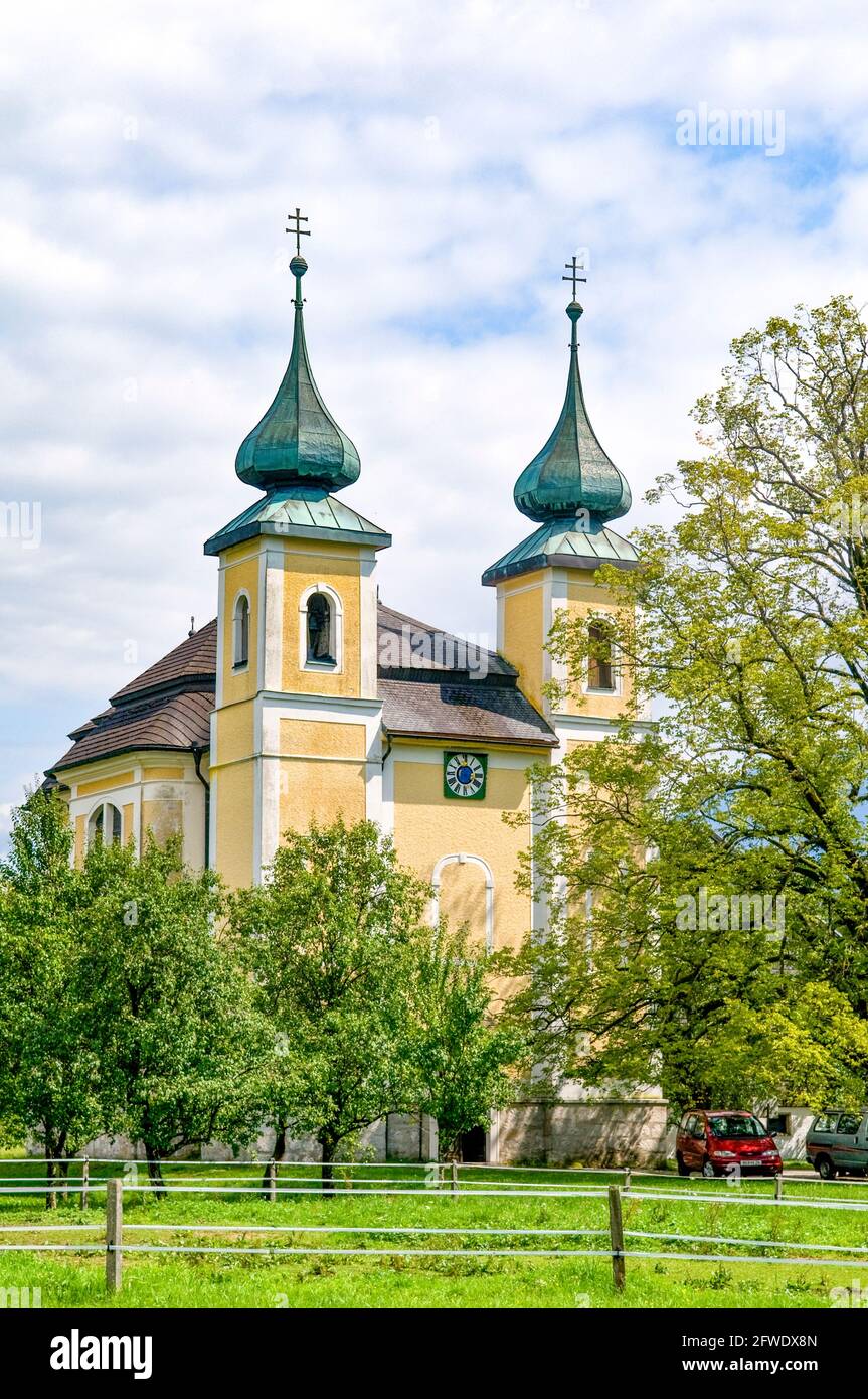 Church at St Lorenz, near Mondsee, Salzkammergut, Austria Stock Photo