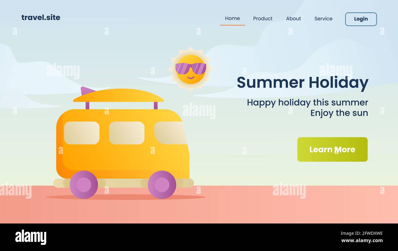 Vectpr Banner summer holiday campaign for web website home homepage landingpage ...