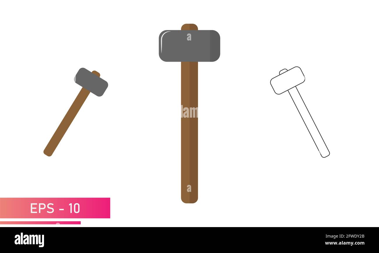 Cartoon Mallet Stock Illustration - Download Image Now - Mallet