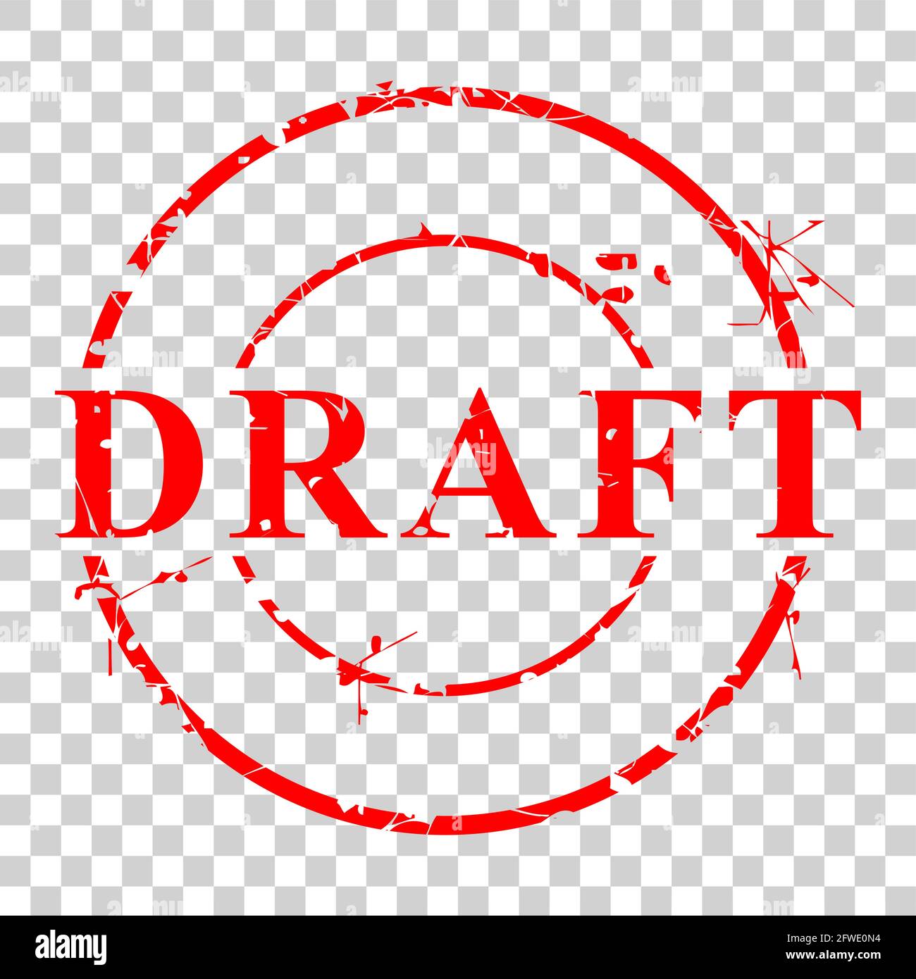 Simple Style Red Circle Rubber stamp, draft, at at tranparent effect