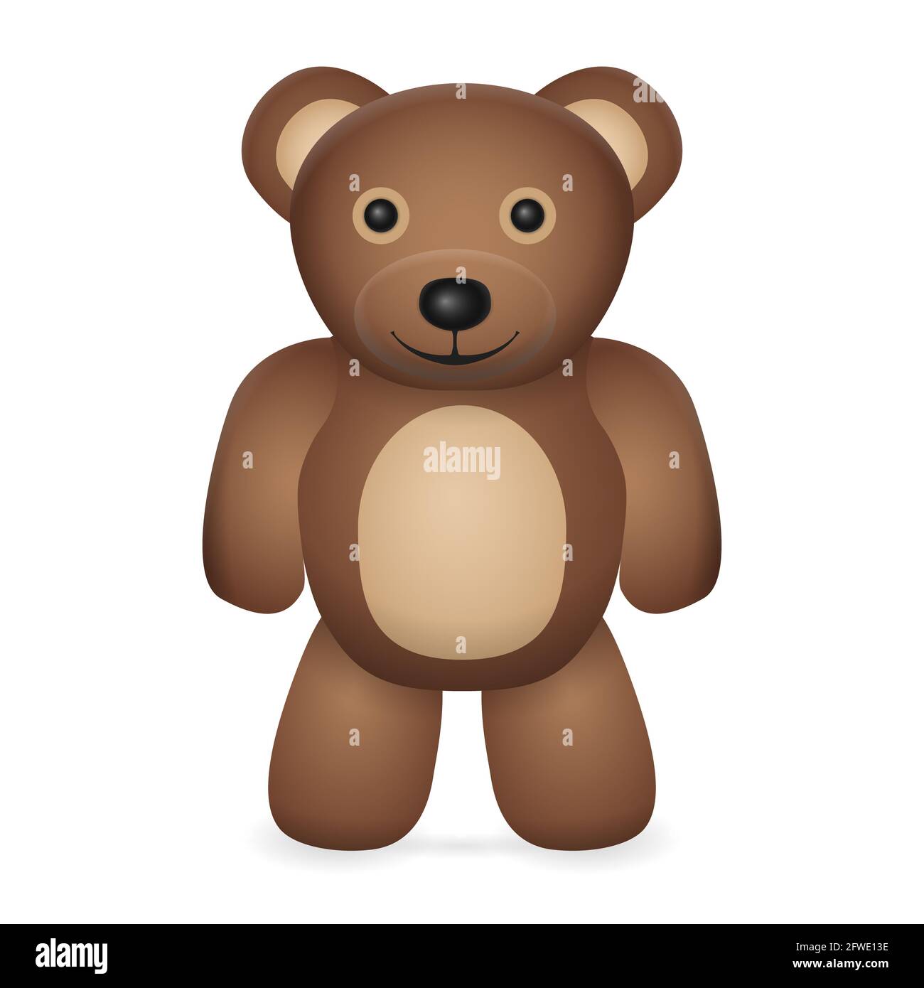 Teddy bear on a white background. Vector illustration Stock Photo - Alamy