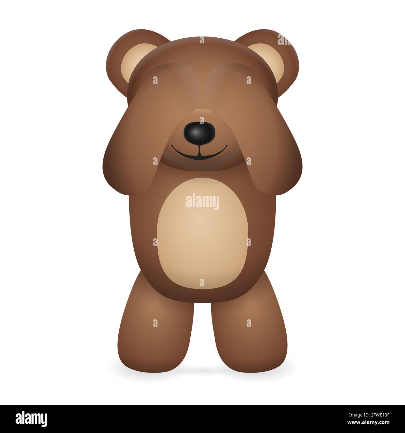 Teddy bear on a white background. Vector illustration Stock Photo - Alamy