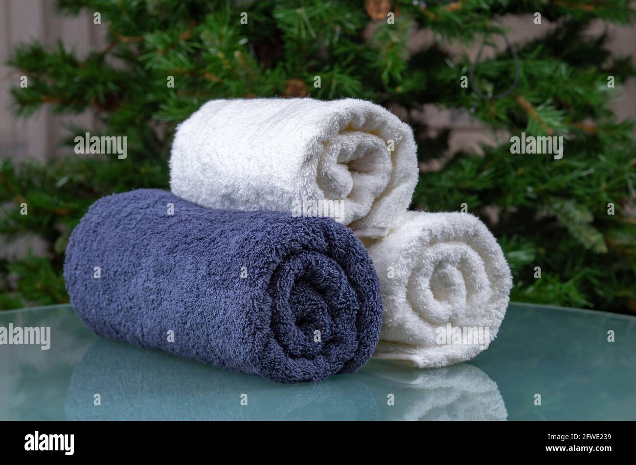 https://c8.alamy.com/comp/2FWE239/towels-close-up-of-rolled-white-and-blue-fluffy-towels-beauty-and-massage-spa-concept-luxury-hotel-2FWE239.jpg