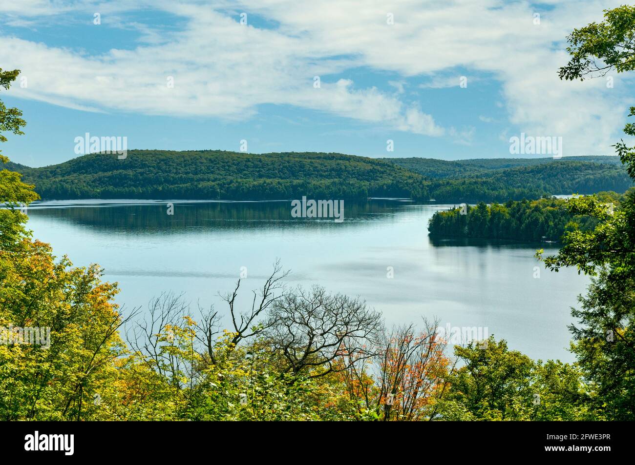 Tea Lake from Hardwood Lookout, Algonquin Park, Ontario, Canada Stock Photo