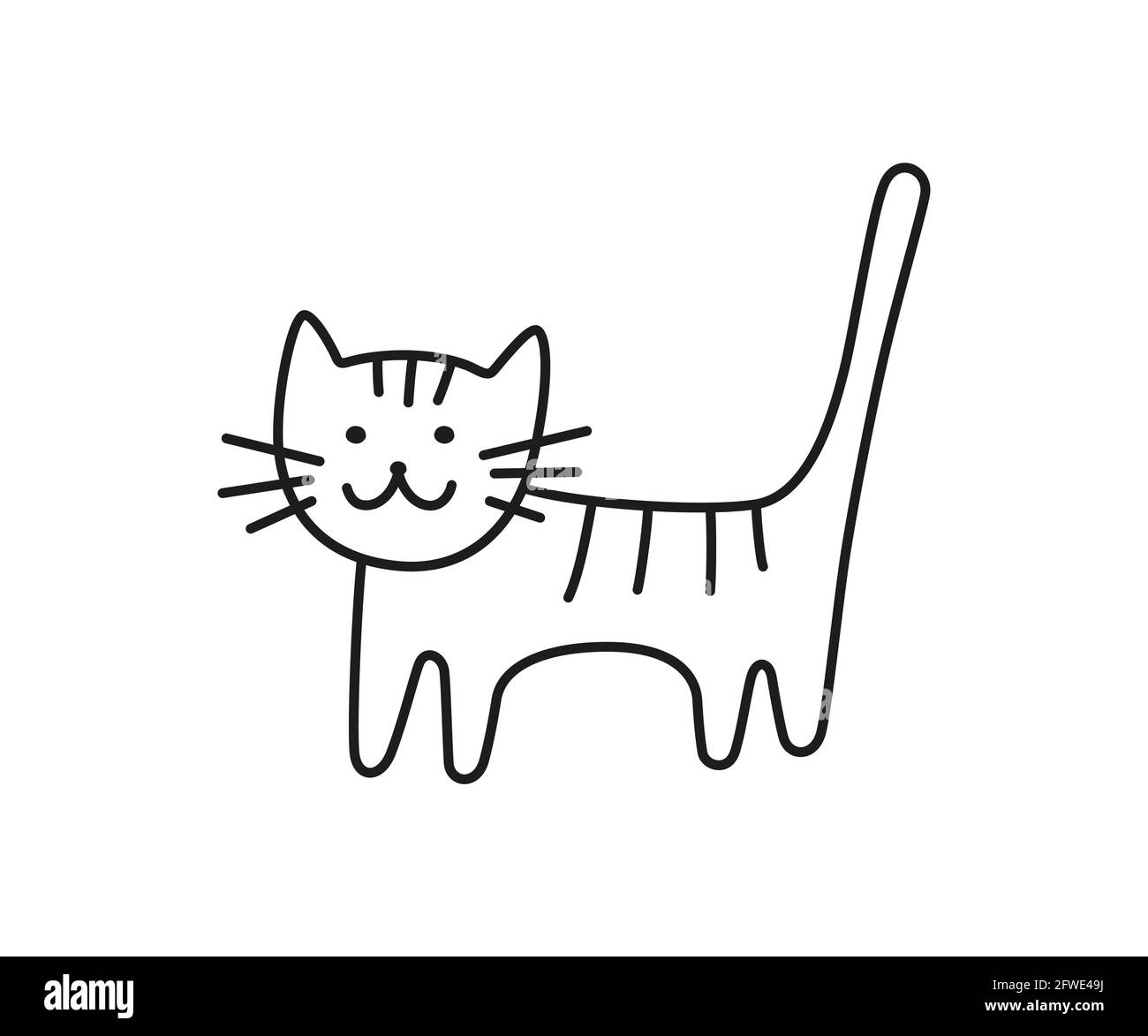 Cat Clipart-icon style cat simple drawing