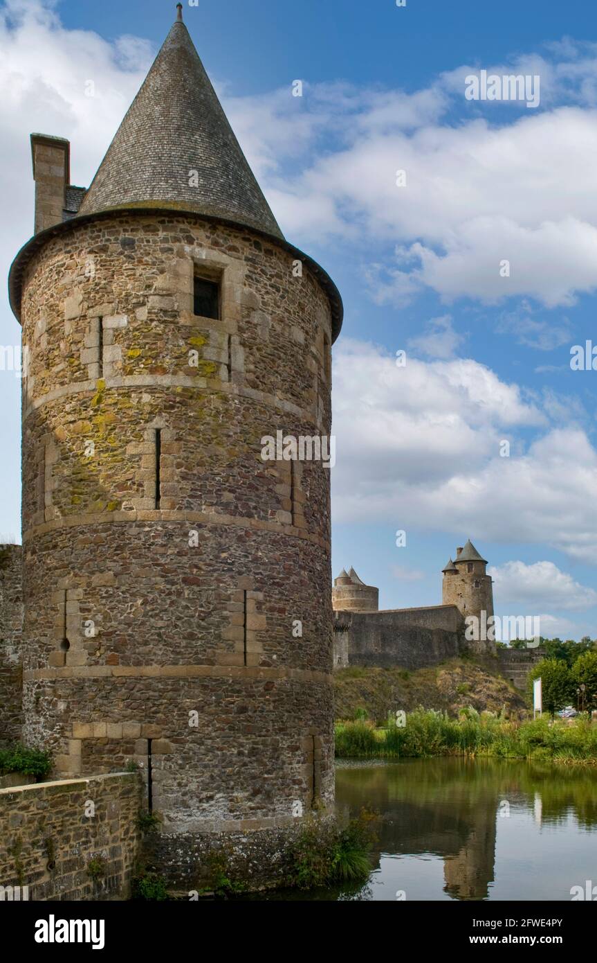 Fougeres Castle, Fougeres, Brittany, France Stock Photo