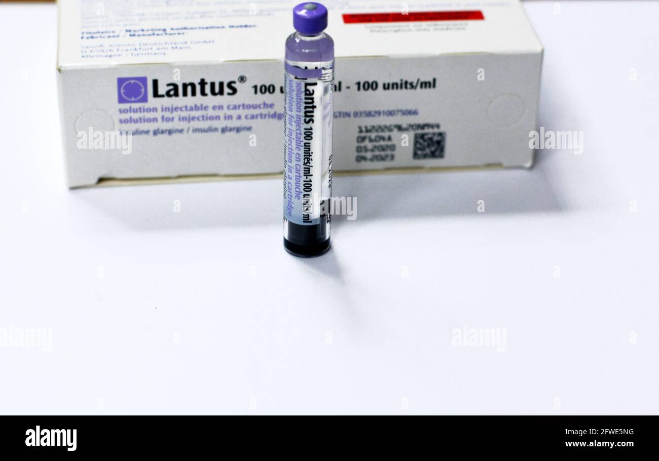 Lantus (insulin glargine injection) 100 Units cartridge is indicated in