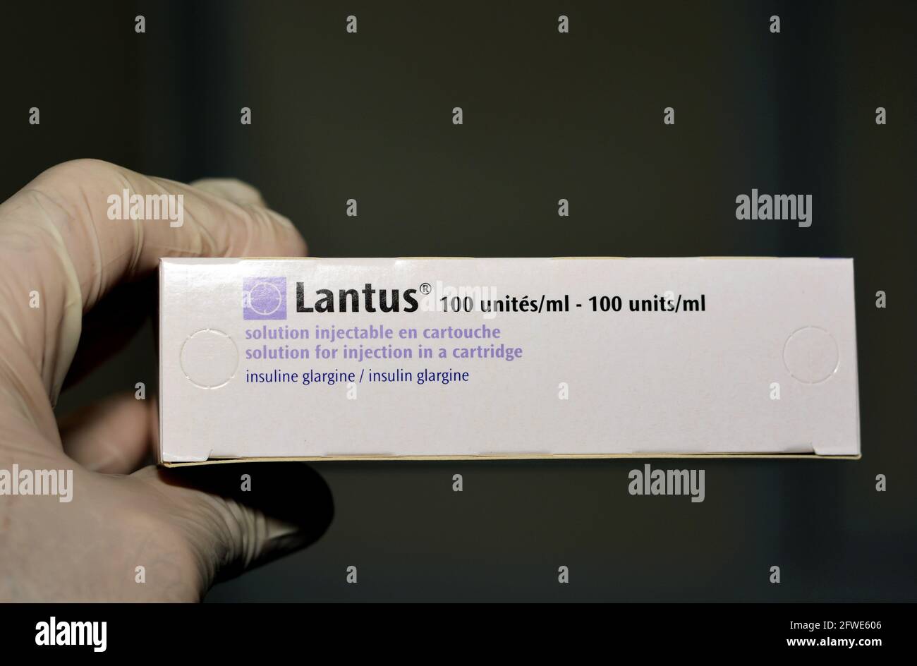 Lantus (insulin glargine injection) 100 Units cartridge is indicated in