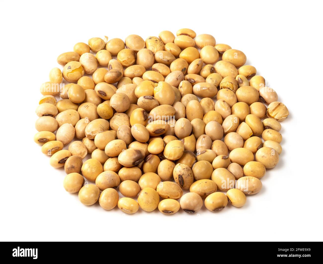 pile of dried soybeans closeup on white background Stock Photo Alamy