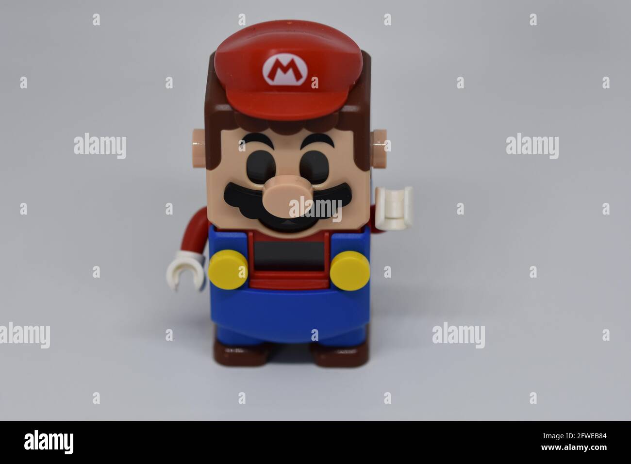 An image of Mario from the LEGO 71360 Super Mario Adventures with Mario Starter Course set Stock Photo