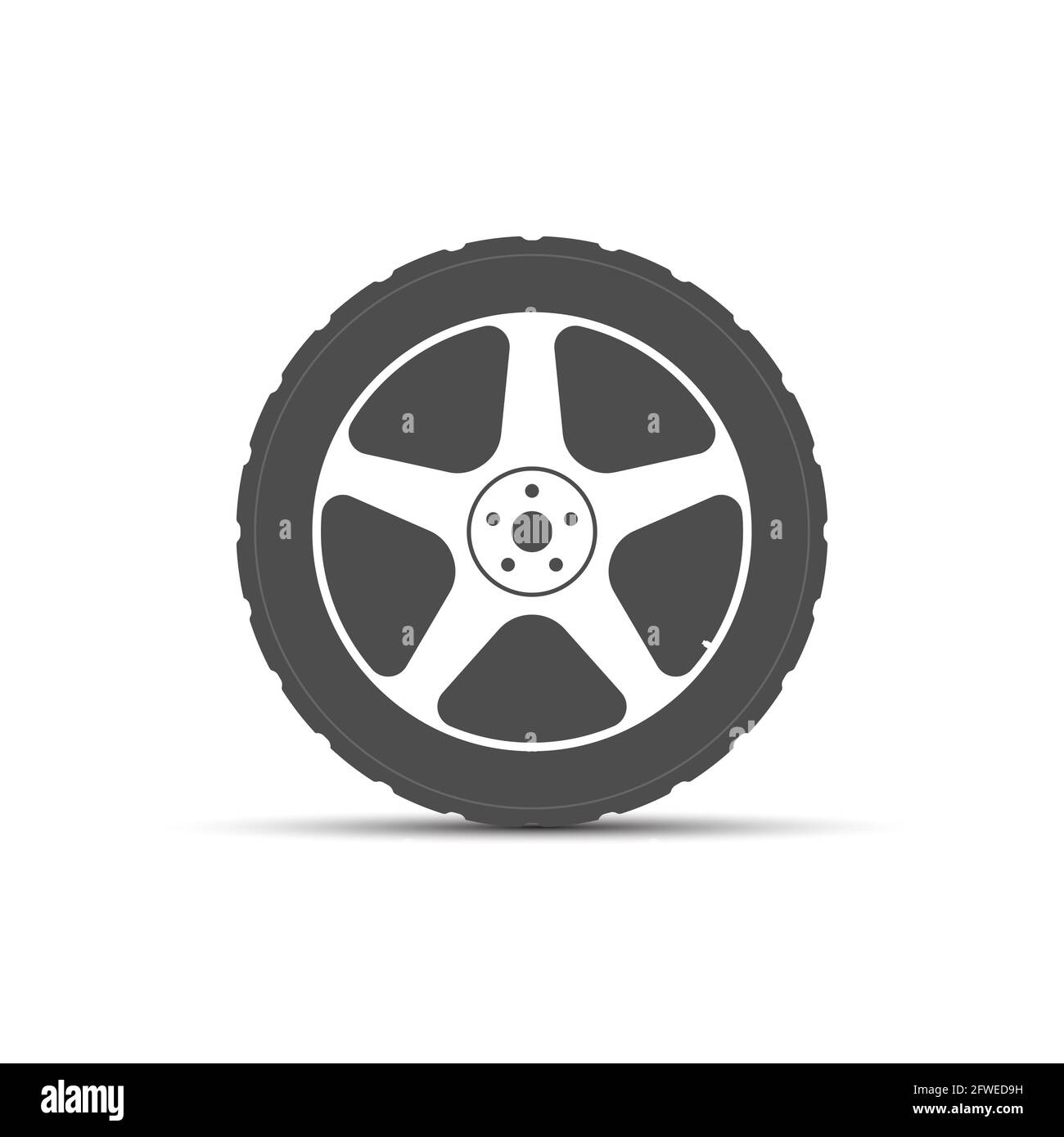 Premium Vector  Aluminum wheel car tire style sport on white
