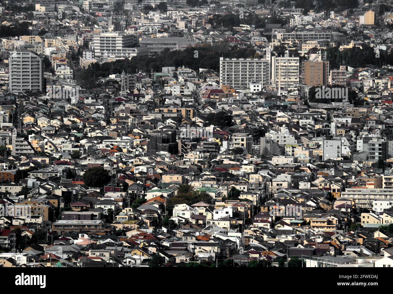 View of residential area in Tokyo Stock Photo