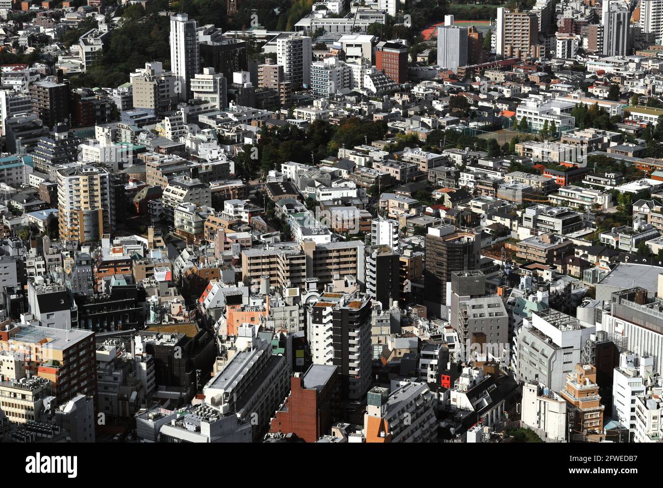 View of residential area in Tokyo Stock Photo
