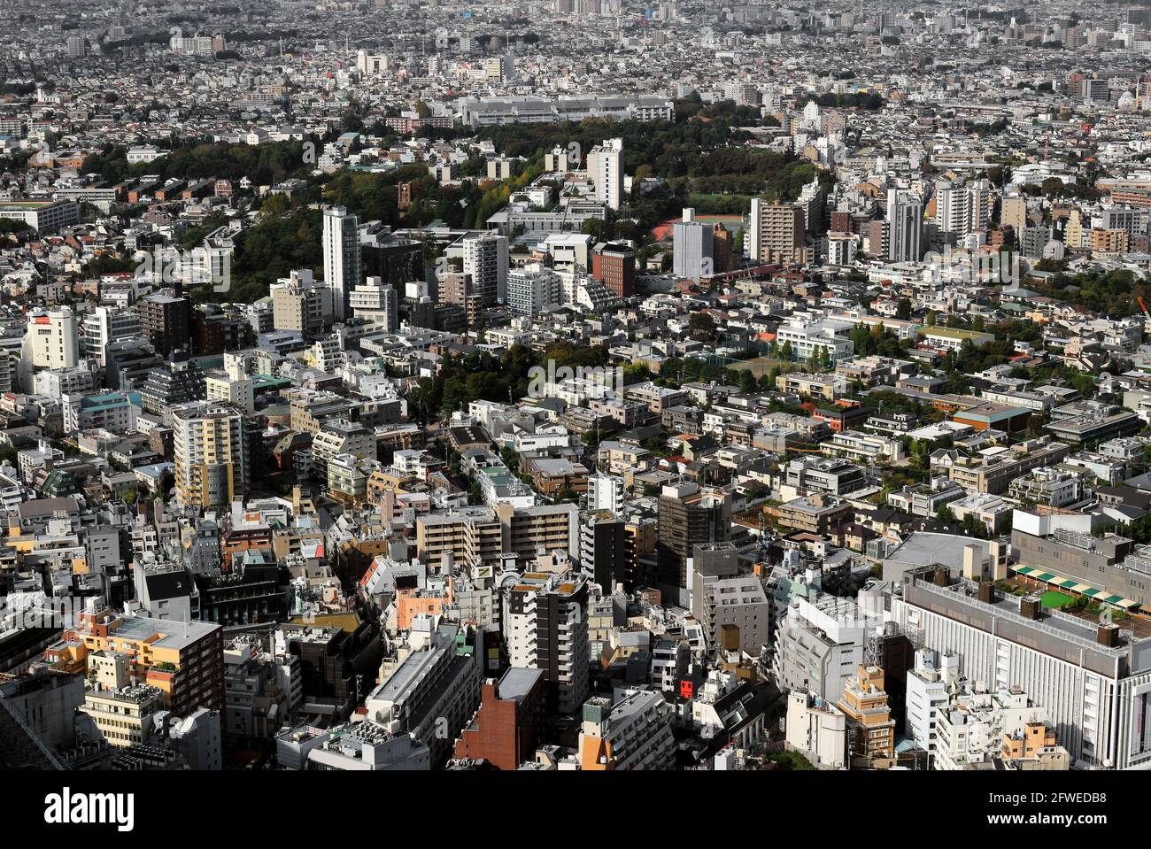 View of residential area in Tokyo Stock Photo