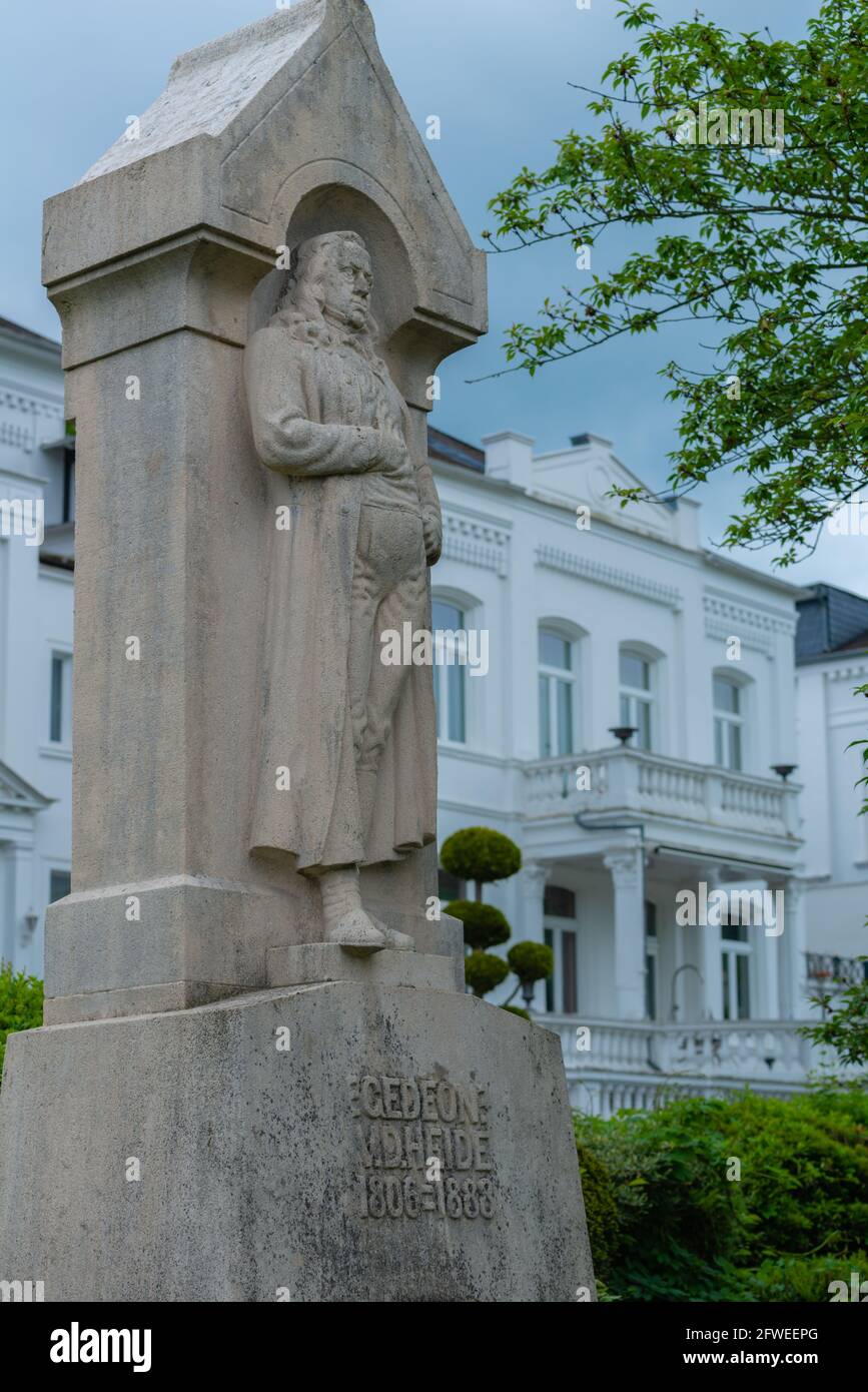Monument of priest Johann Baptist Berger alias poet Gedeon von der Heide, Boppard, Rhine Valley, UNESCO World Heritage, Rhineland-Palatinate, Germany Stock Photo