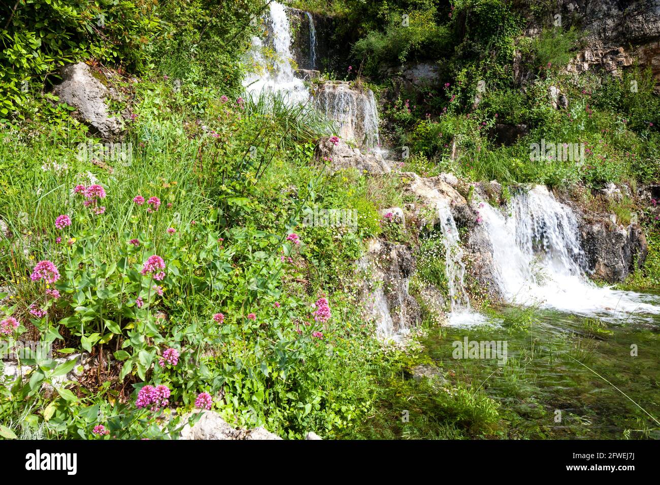 waterfall near Grasse, Provence, France Stock Photo.