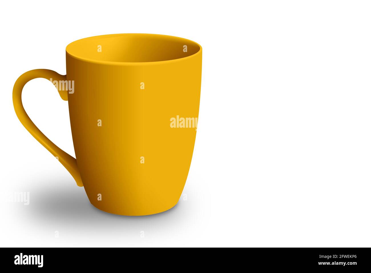 White Mug Cup Mockup For Your Design Isolated On White Background