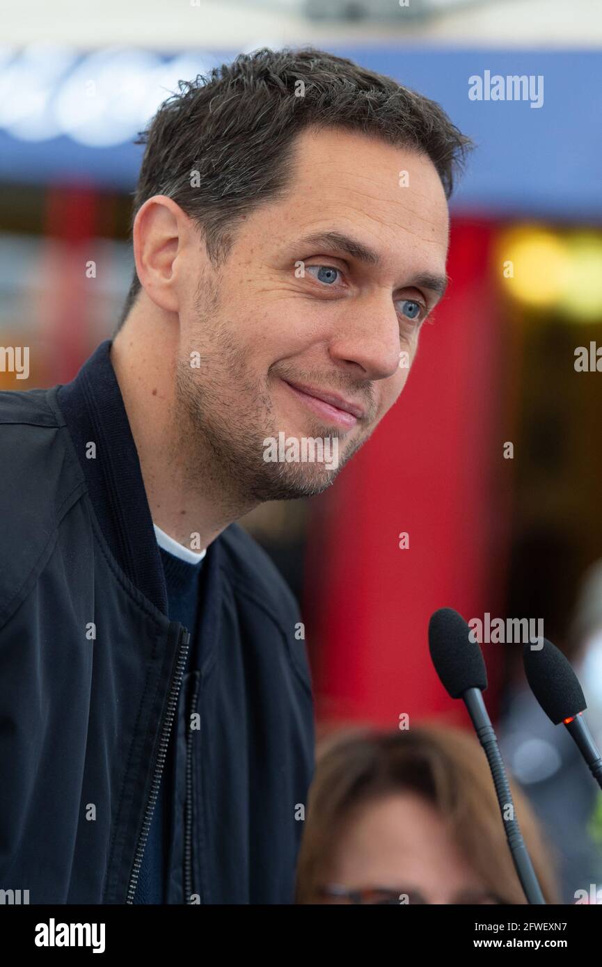 Singer Grand Corps Malade Fabien Marsaud Attending The Unveilling Of A Statue Representing Charles Aznavour In Paris France On May 22 2021 Photo By Aurore Marechal Abacapress Com Stock Photo Alamy